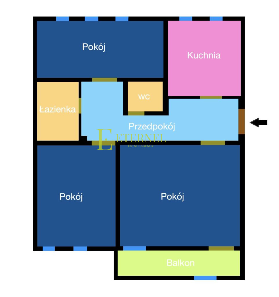 Słoneczny 3 pokojowy apartament na Grzegórzkach
