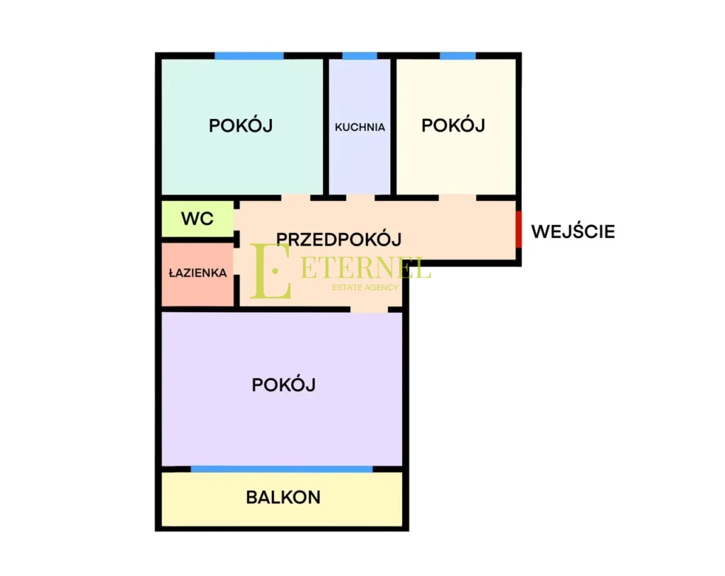 3-room apartment with balcony 59m² – Fatimska St.