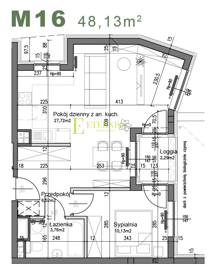 Funkcjonalne mieszkanie 2-pokojowe 48,13m² – ul. Śliwkowa