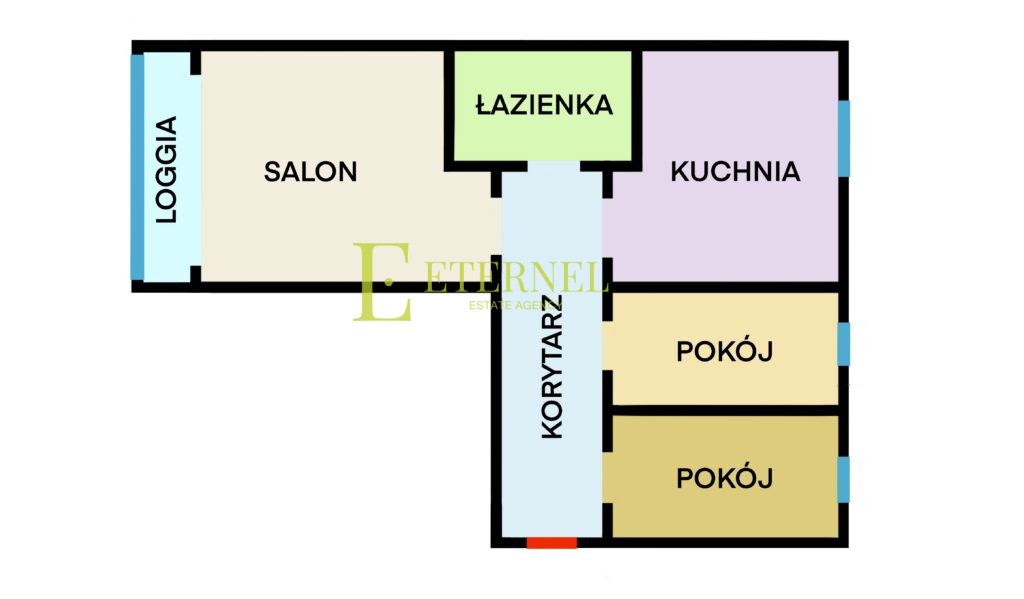 Mieszkanie na sprzedaż – 3 pokoje z balkonem, Bieńczyce (os. Na Lotnisku)