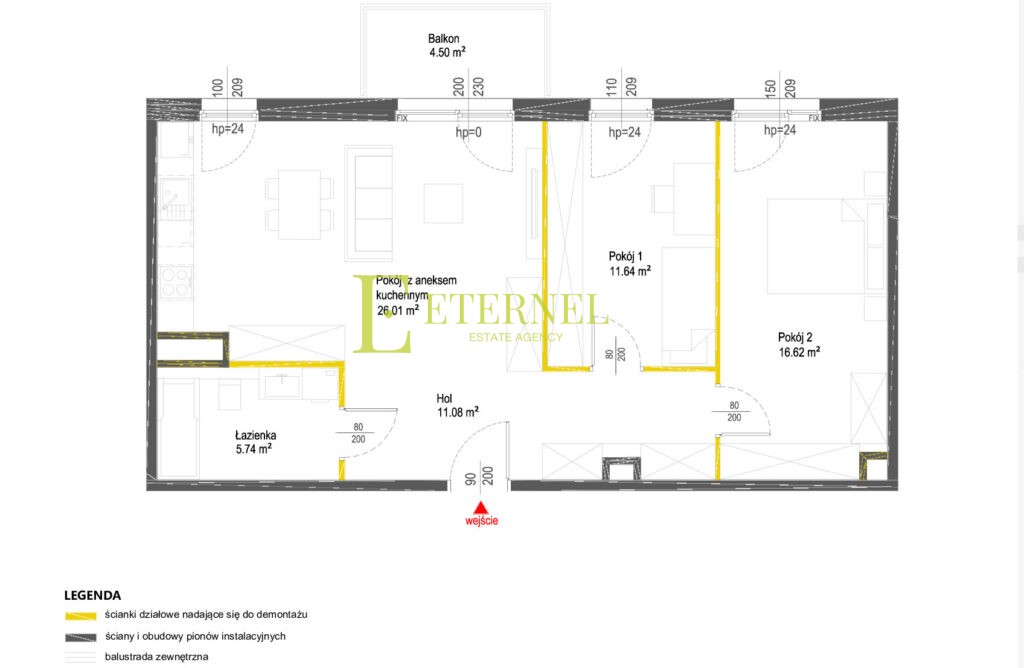 NOWE mieszkanie 3-pokojowe 71,09 m2 z balkonem na sprzedaż – kameralna inwestycja, Kraków